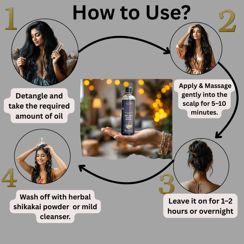 Anti-Grey Black Hair Oil