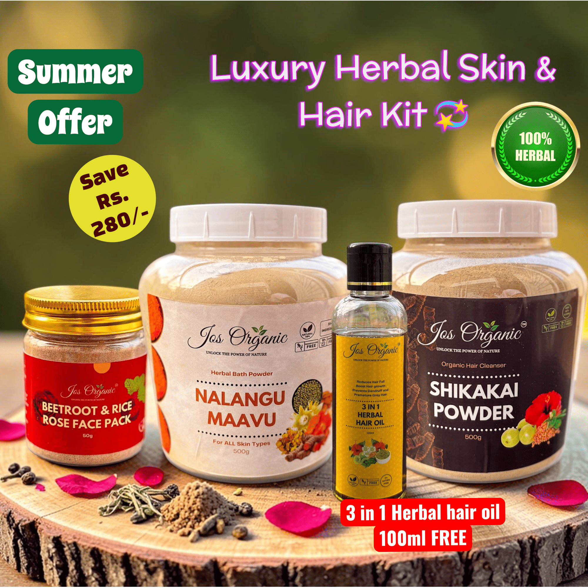 Combo 2 -Luxury Herbal Skin and Hair care Kit